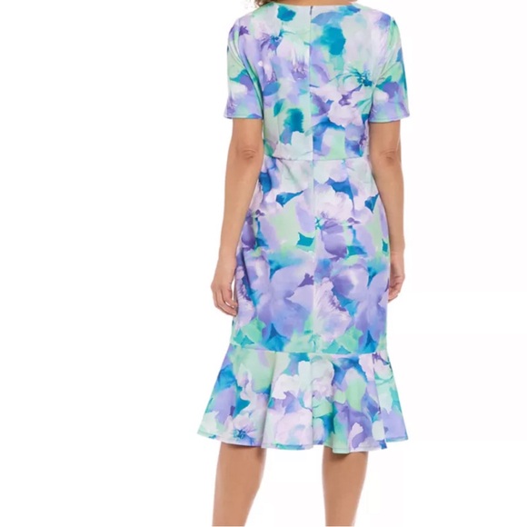 👑👑👑 NWT London Times 🩵🩷Floral Dress - Picture 7 of 8